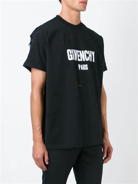 givenchy t shirt mens fake|givenchy distressed t shirt.